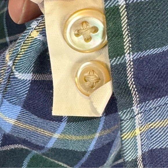 Vineyard Vines Tucker Shirt Classic Fit Long Sleeves Blue Green Plaid Size XL - Picture 9 of 9